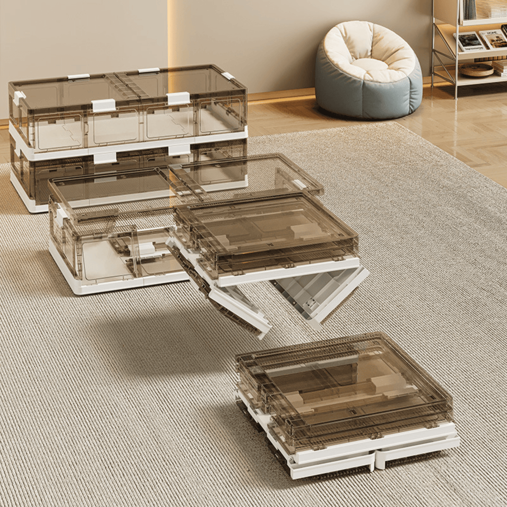 Stackable Multi-Use Plastic Underbed Organizer Box with Roller Wheels