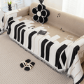 Coffee Music Piano Print Elegance Chenille Sofa Cover