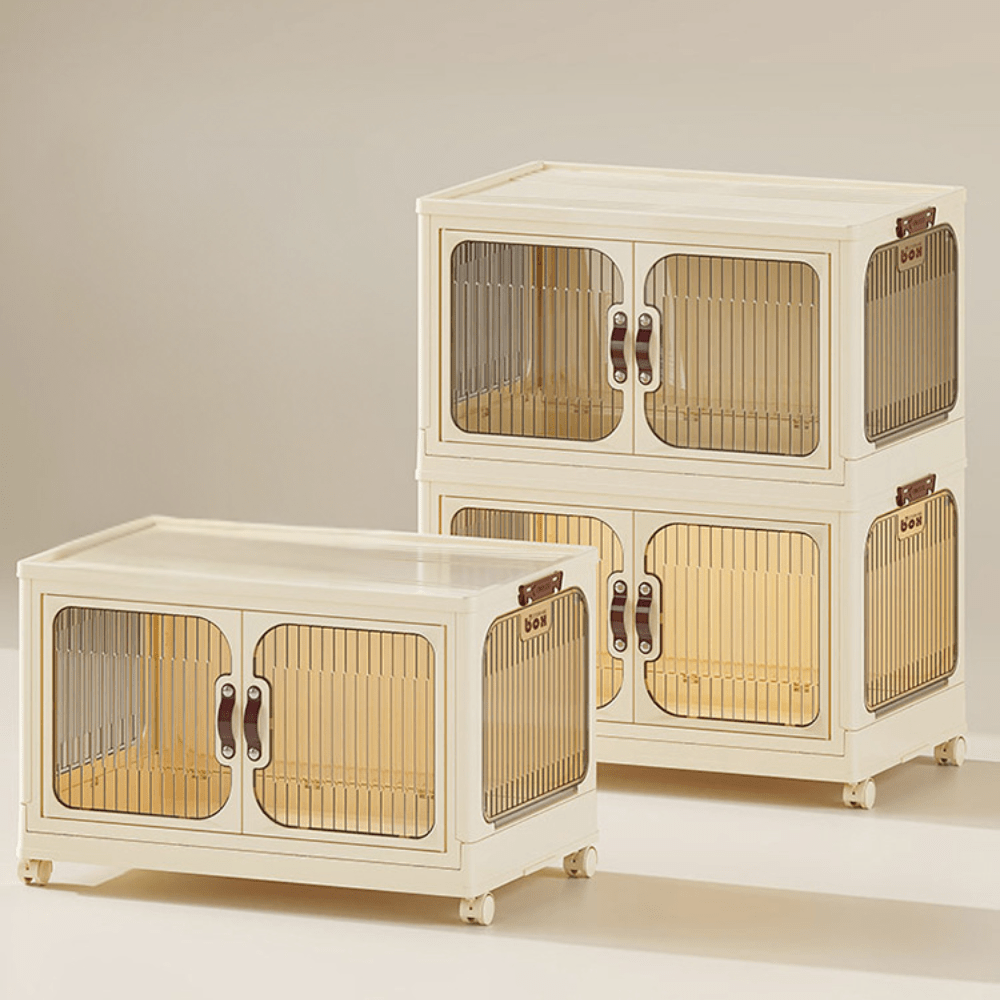 Multi-Layer Plastic Storage Cabinet with Lid & Wheels