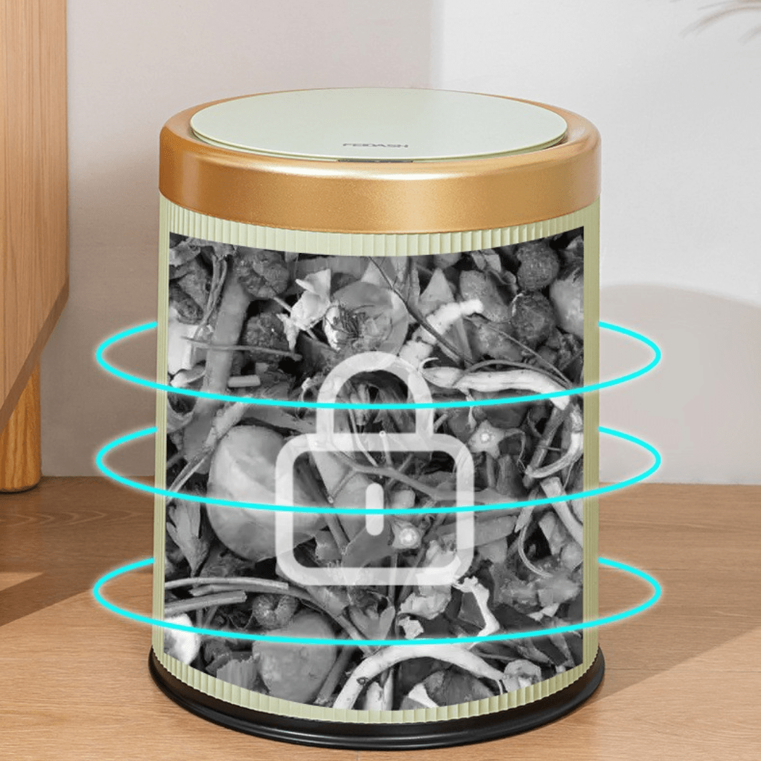 Smart Automatic Round Plastic Trash Can with Lid
