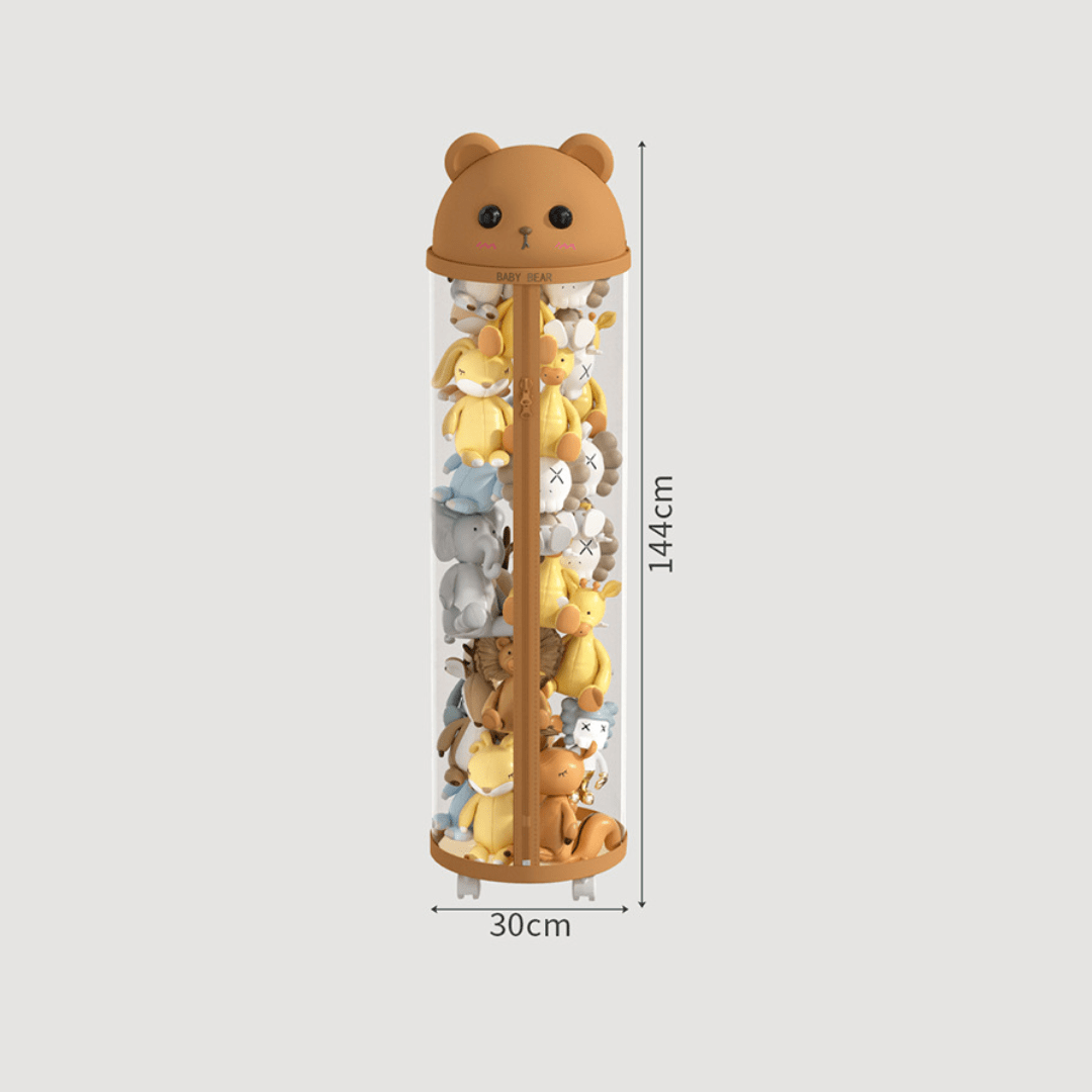 Multipurpose Transparent Plastic Storage Tube with Zipper(30cm)