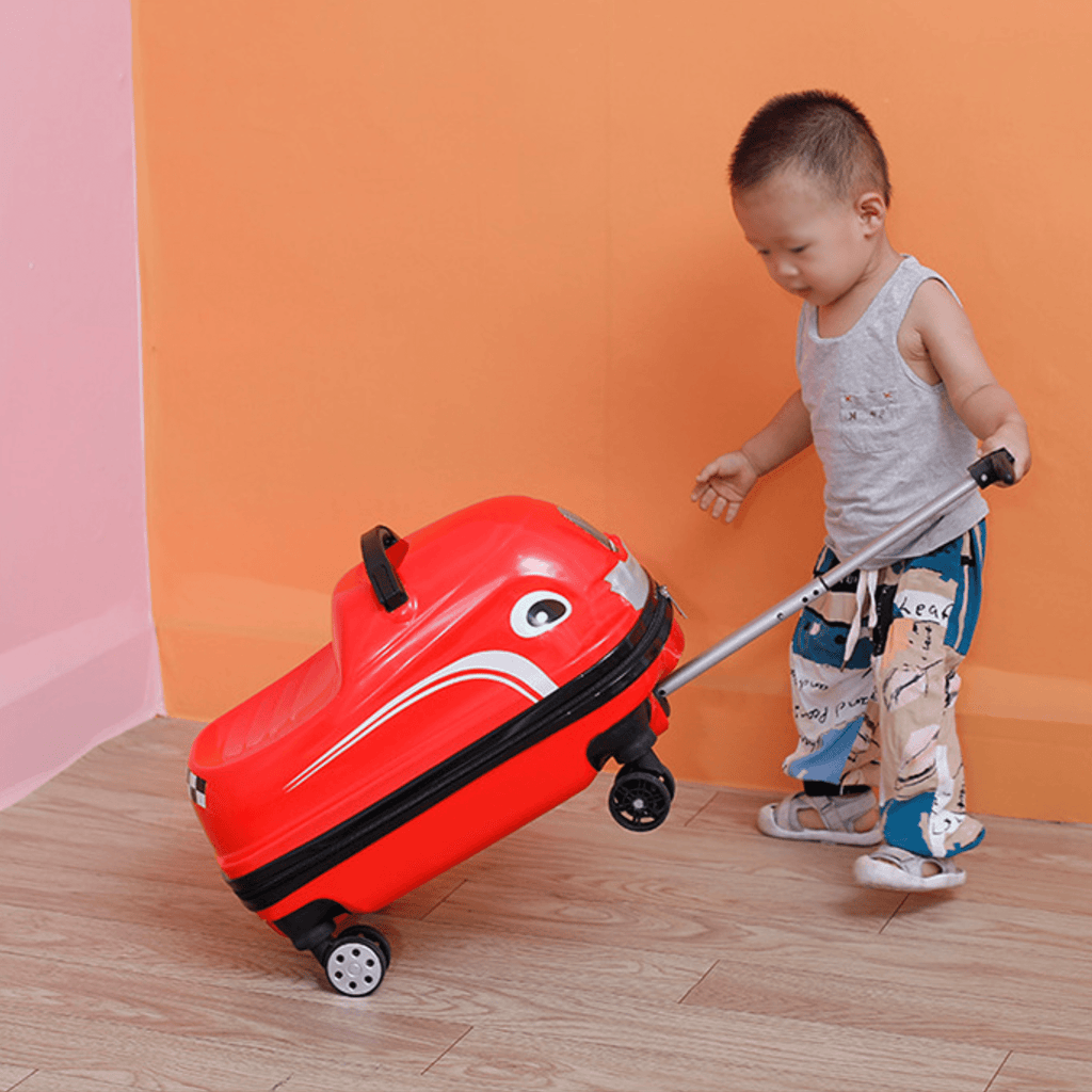 Multi-Functional Car-Shaped Carry-On Trolley Suitcase with Universal Wheels (50x31x33cm)