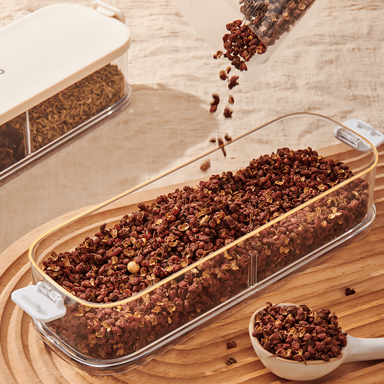 Multi-Layer Sealed Spice Container for Kitchen Storage