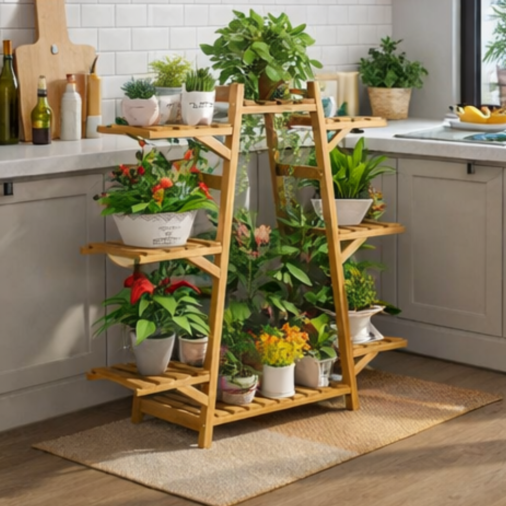 Multi-Layer Floor-Standing Plant Display Stand