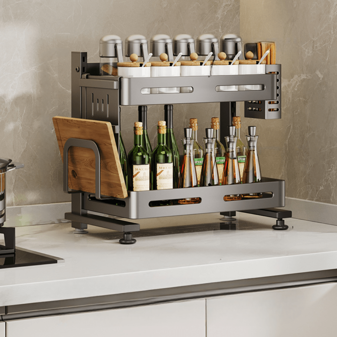 Multi-Tier Stainless Steel Kitchen Storage Rack(43cm)