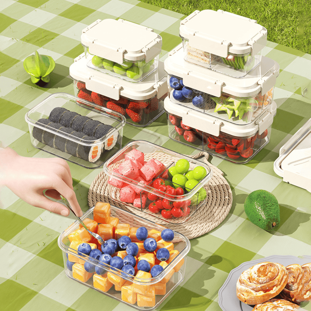 Multi-Purpose Leakproof Food Storage Container with Compartments