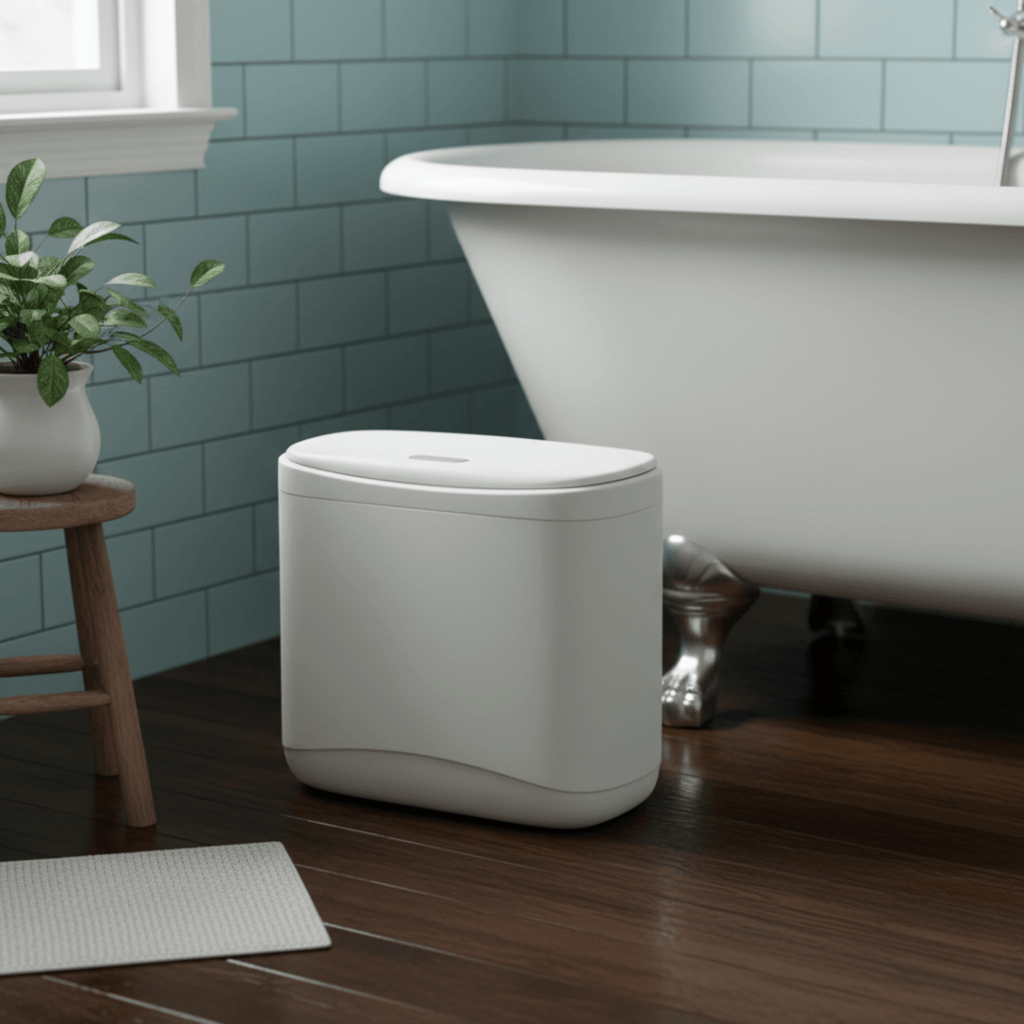 Compact Dual-Purpose Press-Lid Trash Bin(12L)