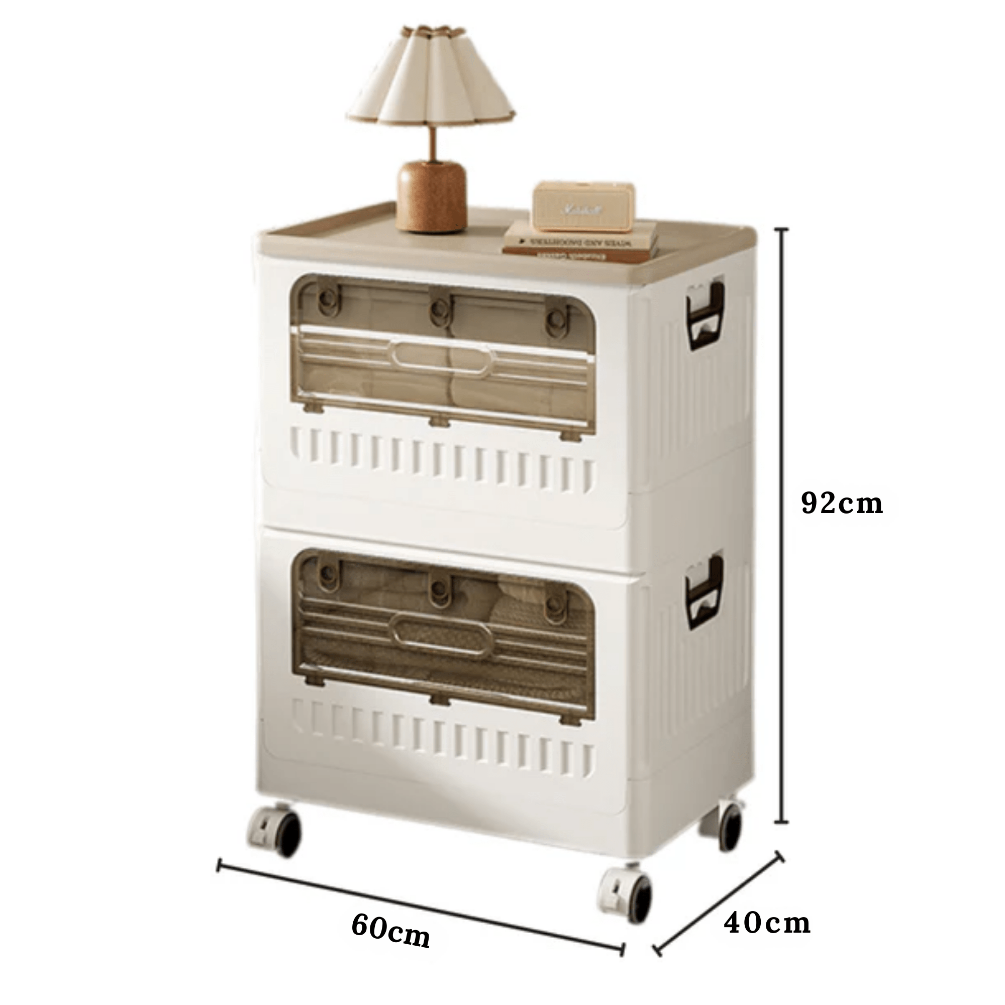 Multi-Purpose Plastic Foldable Clothing and Toy Storage Box with Wheels
