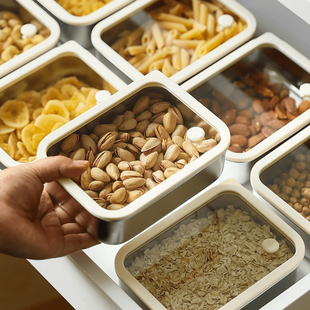 Stainless Steel Multi-Use Storage Box with Lid