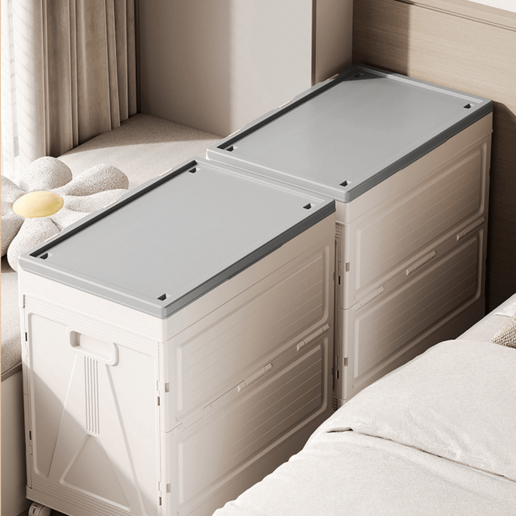 Multi-Purpose Foldable Storage Box With Lid And Wheels