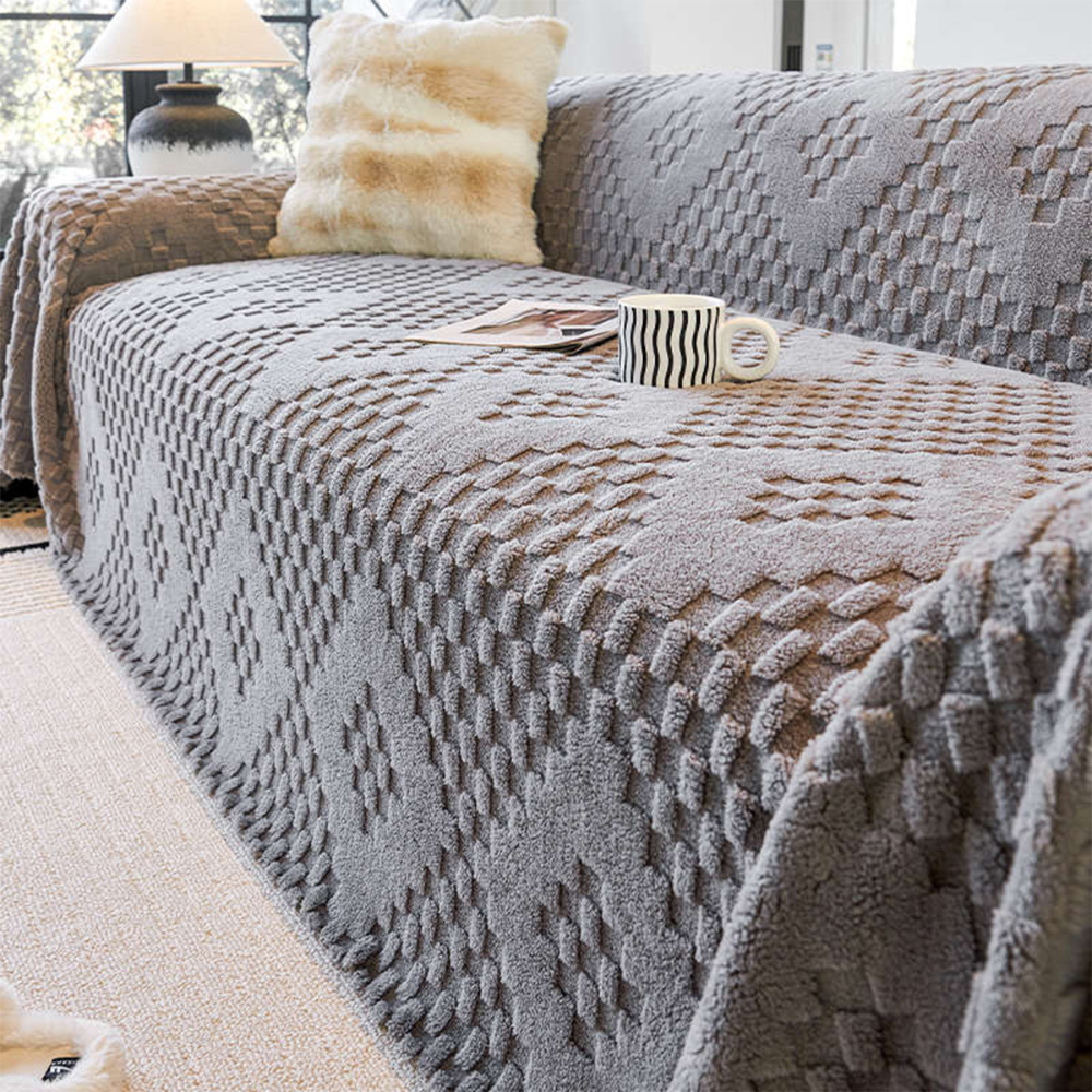 Elegant Plush Sofa Protector Throw
