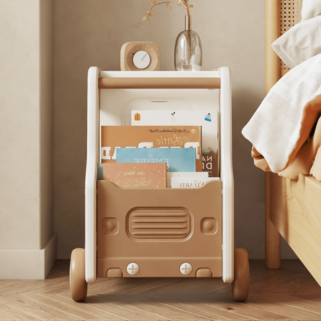 Multi-Functional Bus Themed Storage Cabinet with Wheels