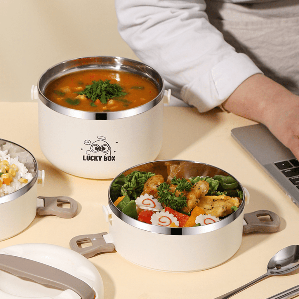 Multi-Compartment Stainless Steel Insulated Lunch Box