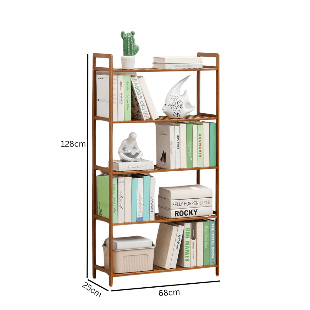 Multi-Purpose Bamboo Wood Floor-Standing Storage Rack (5 Tier-68cm)