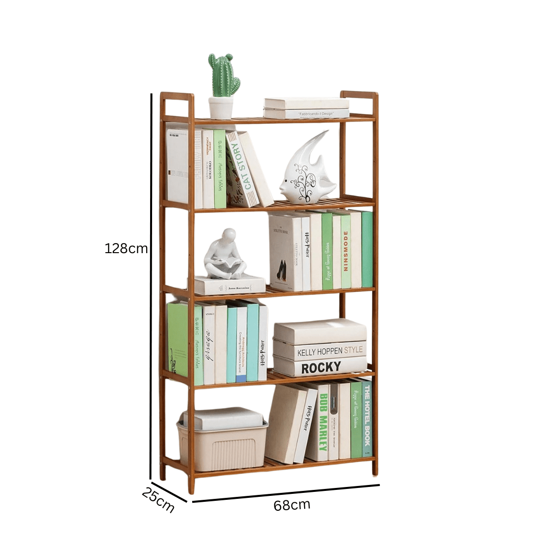Multi-Purpose Bamboo Wood Floor-Standing Storage Rack (5 Tier-68cm)