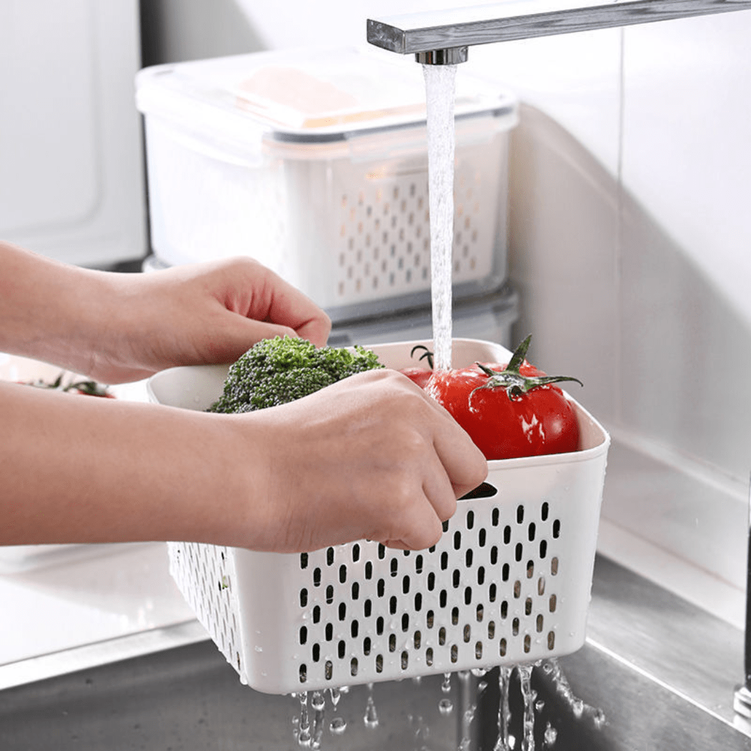 Multifunctional Plastic Sealed Rectangular 1700ml Storage Box(Pack of 2)