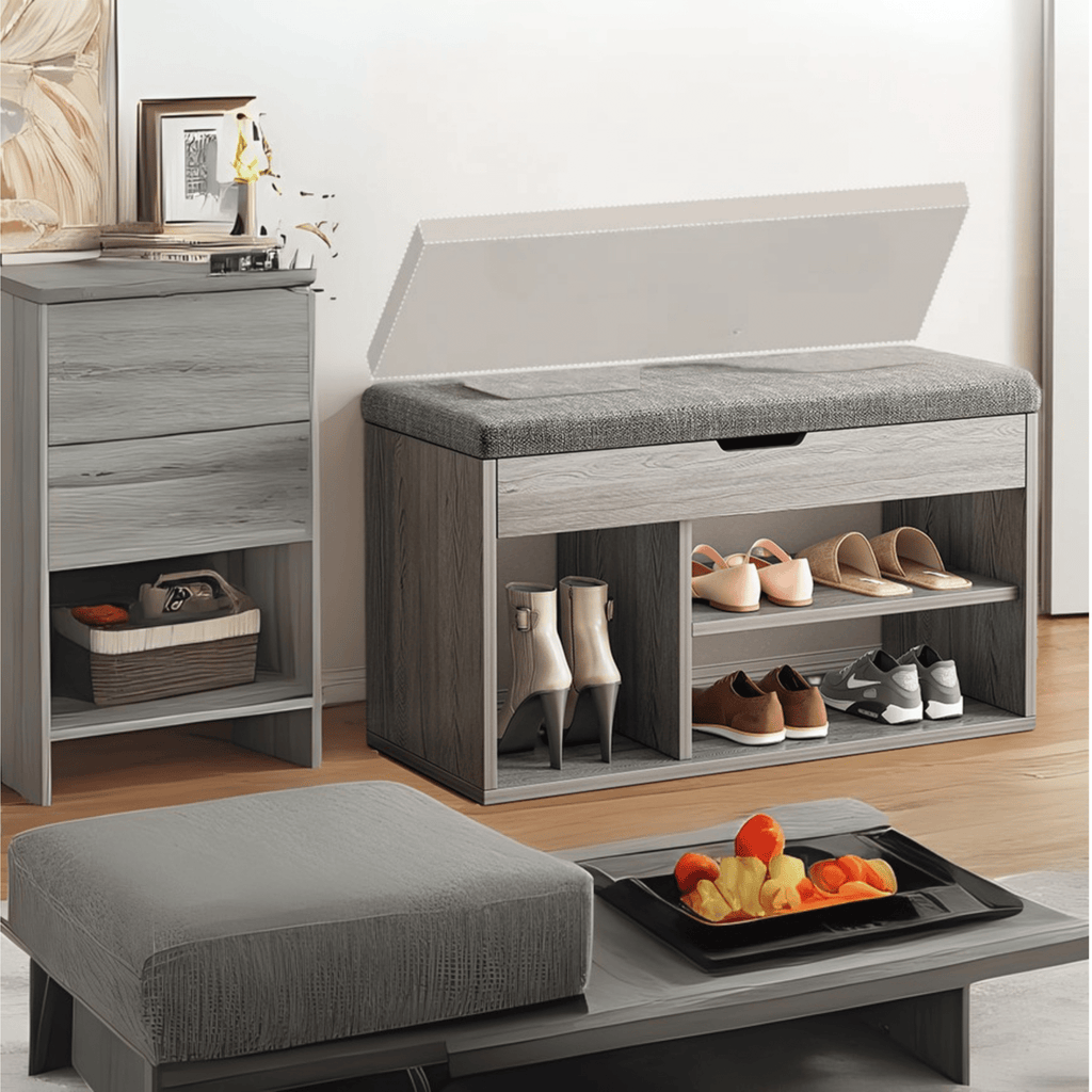Shoe Rack With Lift Up Bench Top