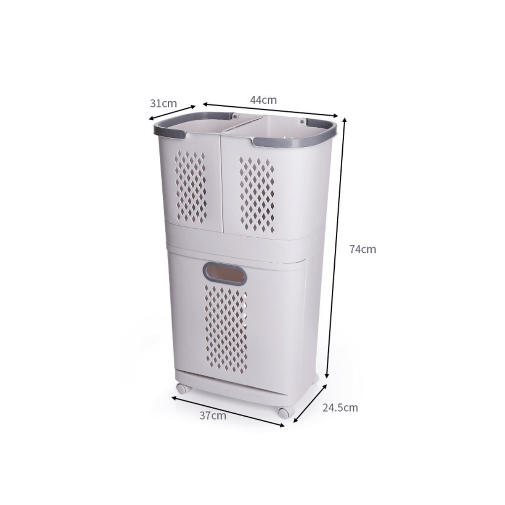 Multipurpose Detachable Laundry Basket Organizer with Wheels