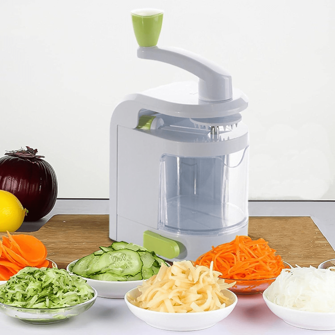 Multi-Functional Hand Crank Vegetable and Fruit Spiral Cutter (27cm)