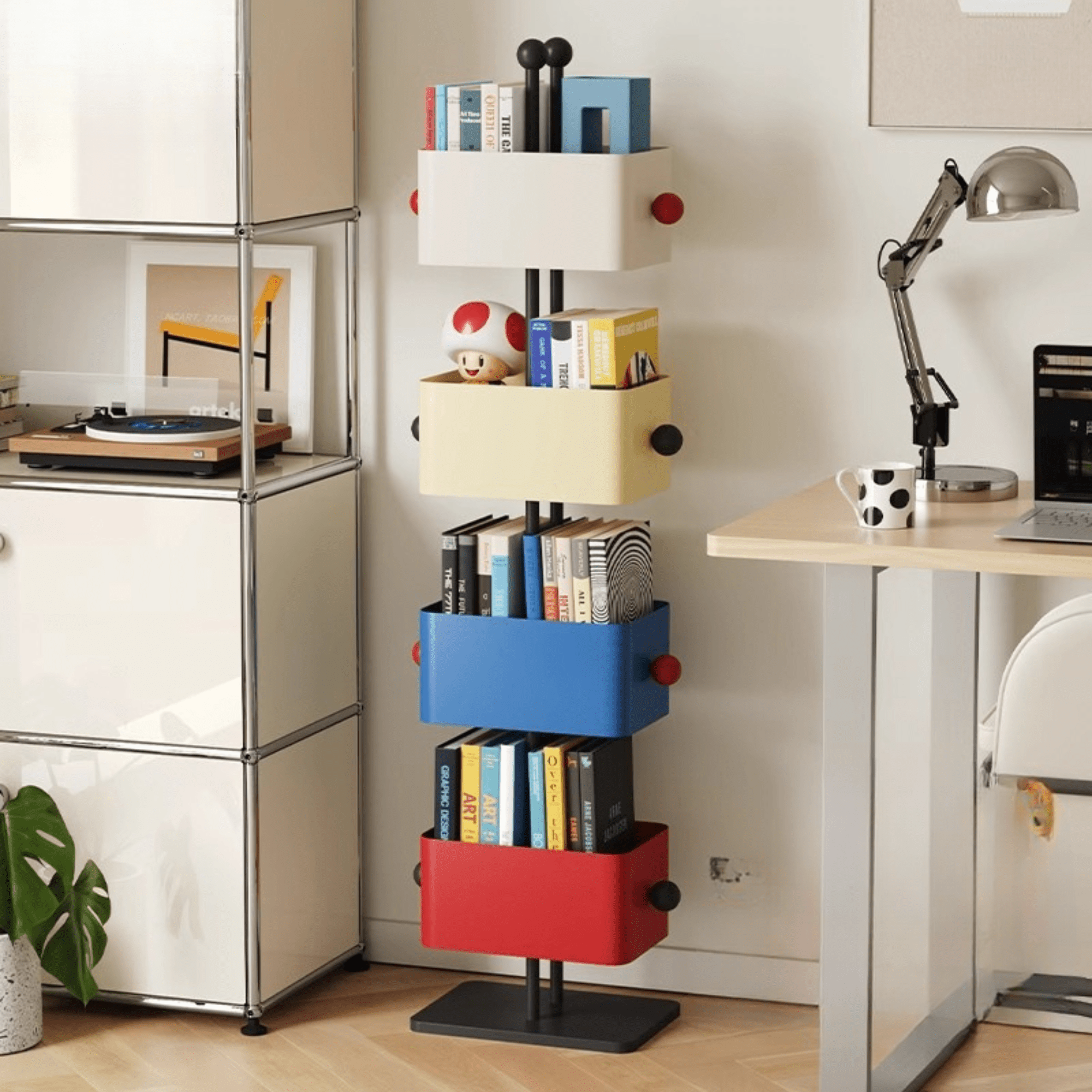 Multi-Layer Metal Floor Standing Storage Cabinet