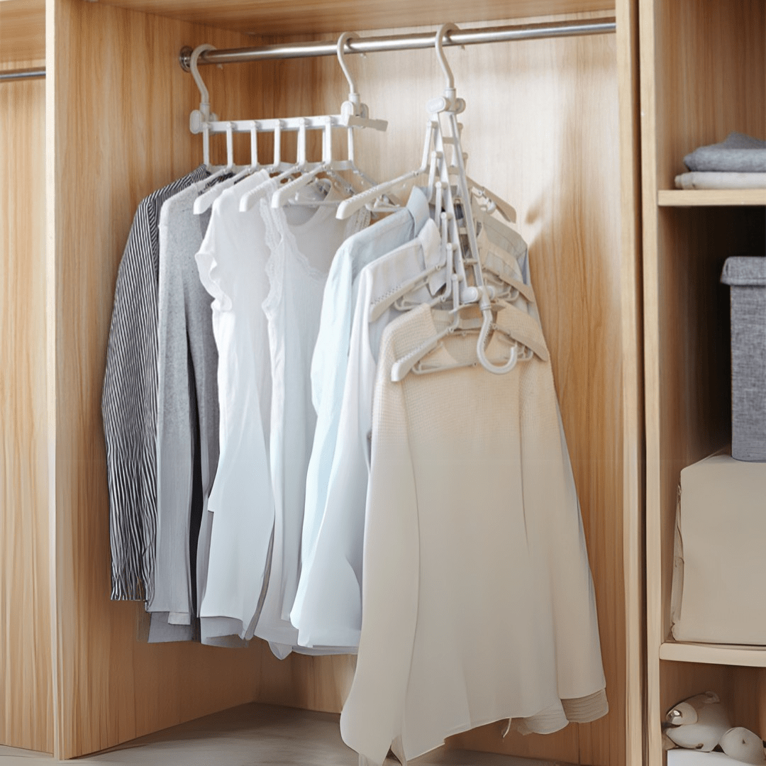 Multi-Hooks Adjustable 360° Plastic Rotatable Clothes Hanger