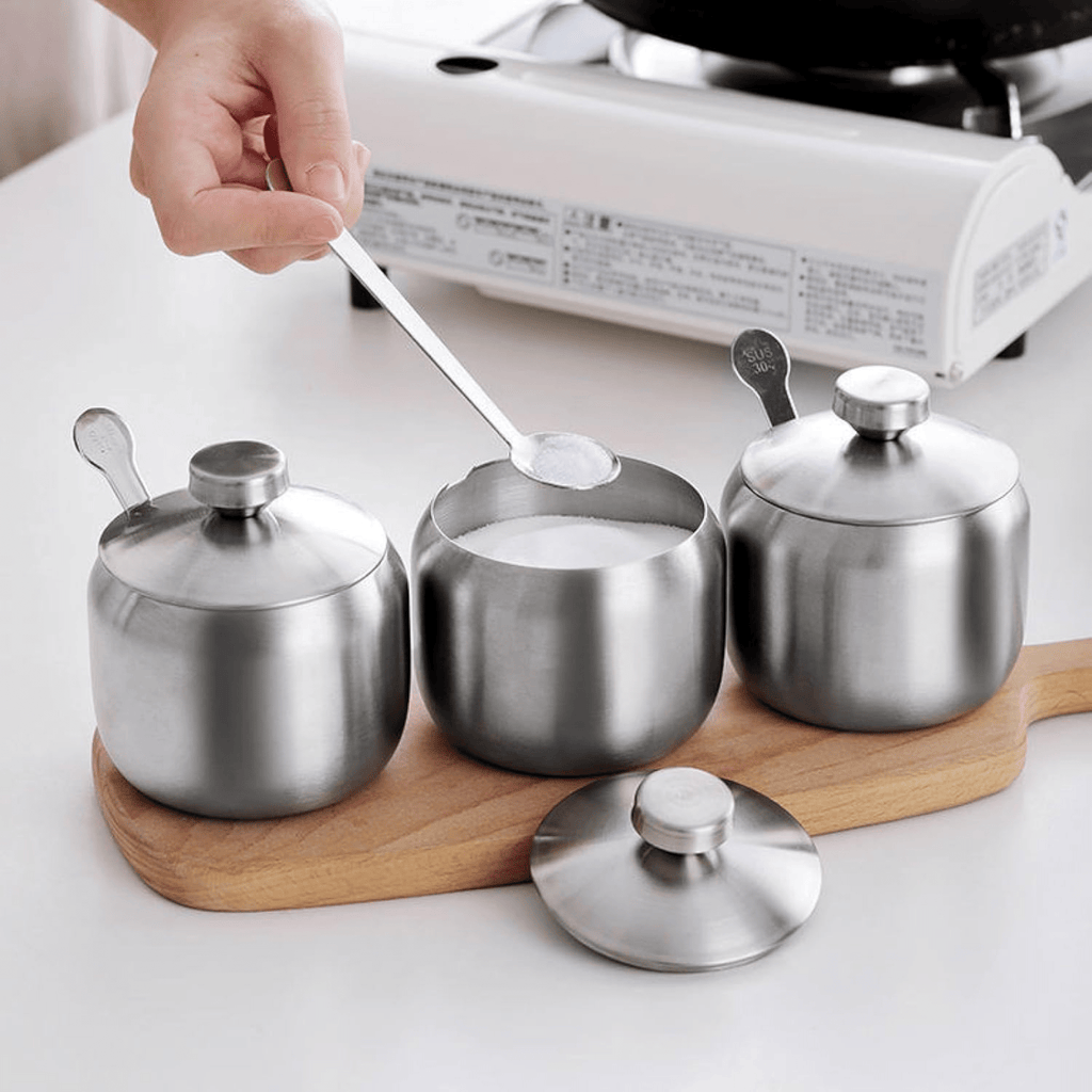 Stainless Steel Multifunctional Seasoning Jars (250 ml)