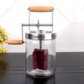 Manual Hand-Crank Butter Churner with Wooden Handle (1500ml)