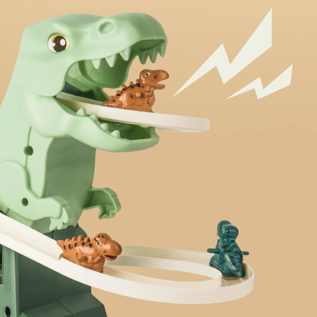 Electric Dinosaur Slide Track Climbing Toy with Music