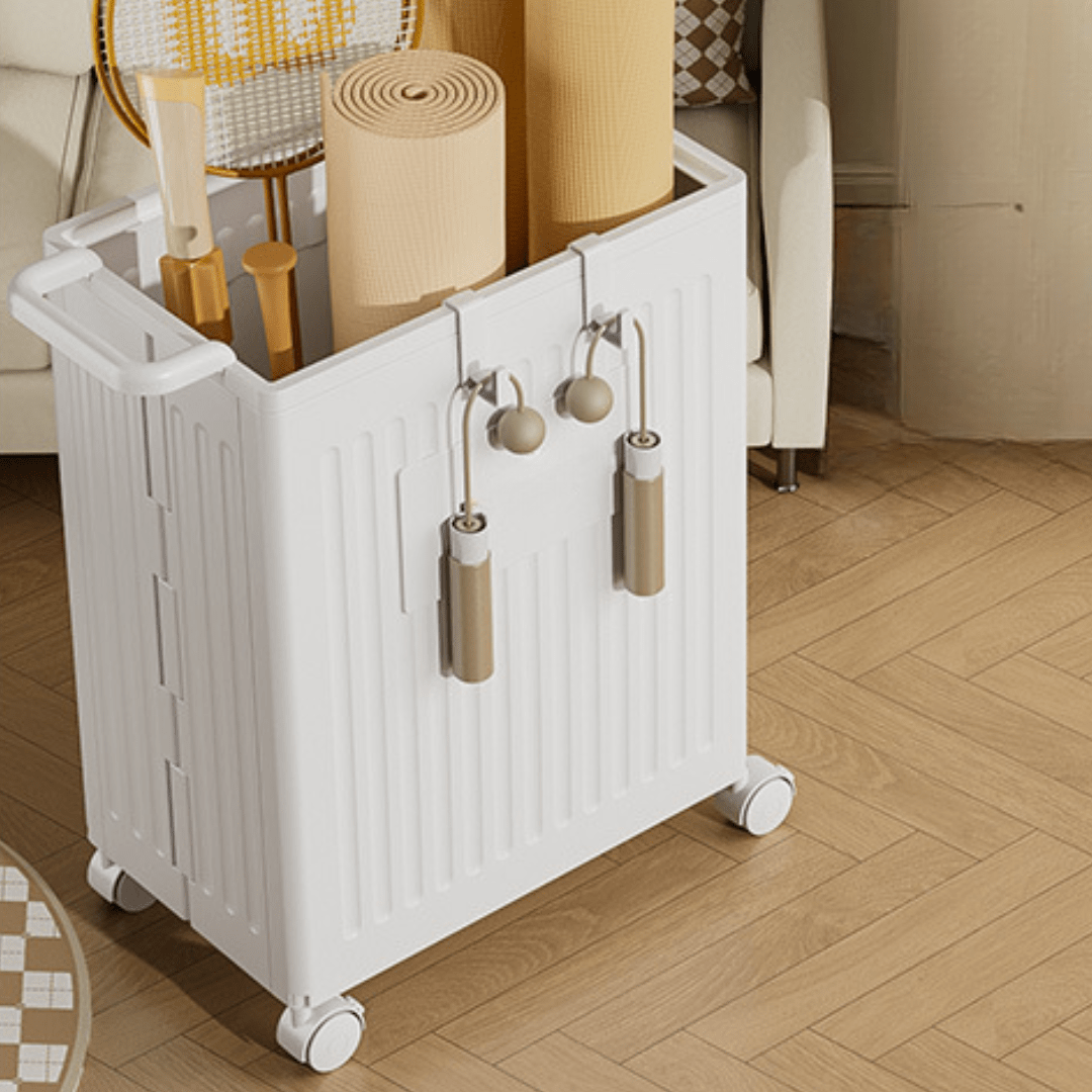 Multi-Purpose Foldable Storage Organizer Basket with Wheels