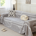 Geometric Print Light Grey Elegance Chenille Sofa Cover