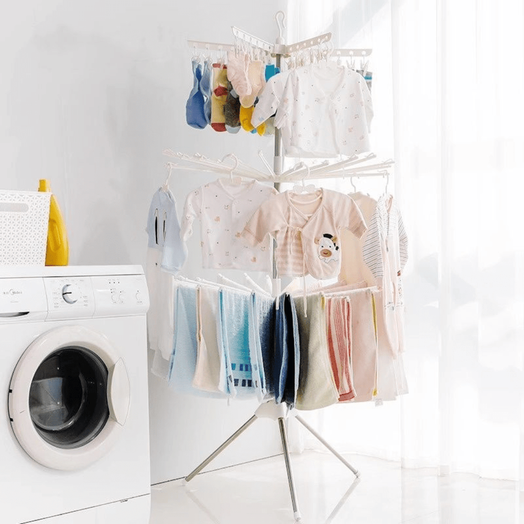 Multi-Layer Indoor Rotatable Floor Standing Clothes Drying Rack(74cm)