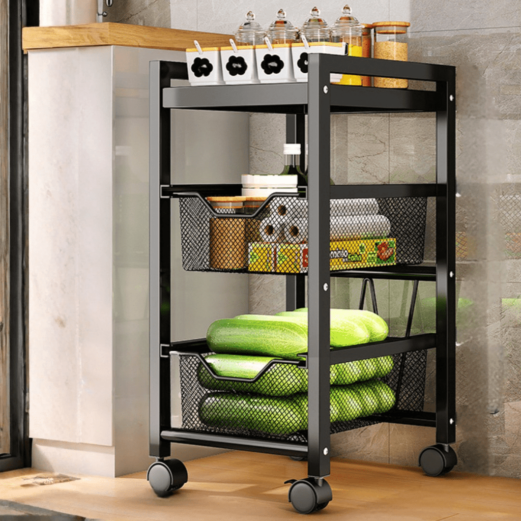 Multi-Layer Narrow Gap Floor Storage Cart