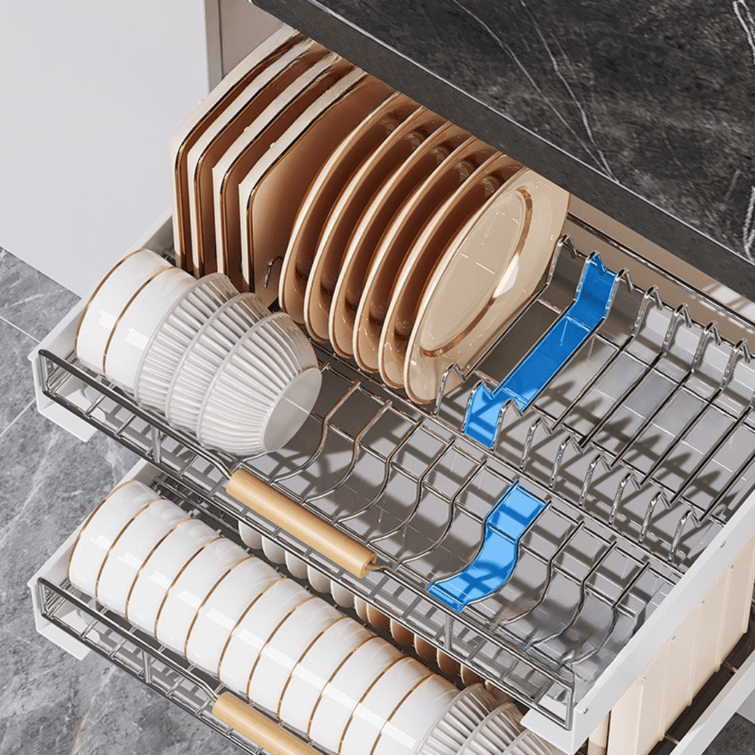 Multi-Functional Carbon Steel Sliding Dish Rack