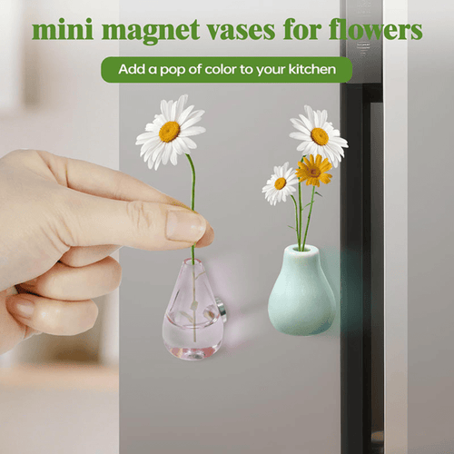 Cute 8 Mini Ceramic Vase Decorative Fridge Magnets