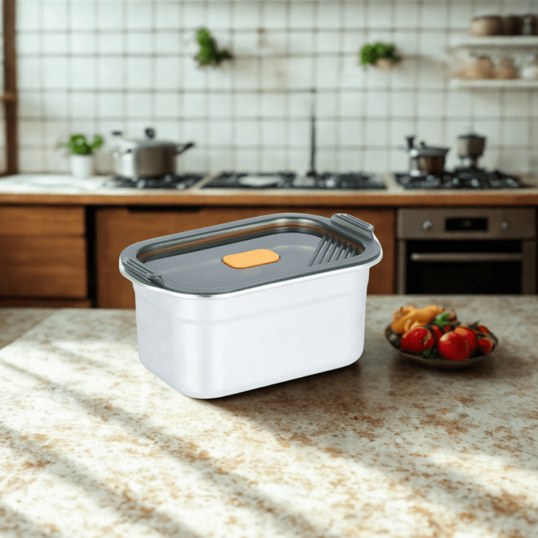 Multifunctional Vacuum-Sealed Stainless Steel Food Storage Container(1200ml)