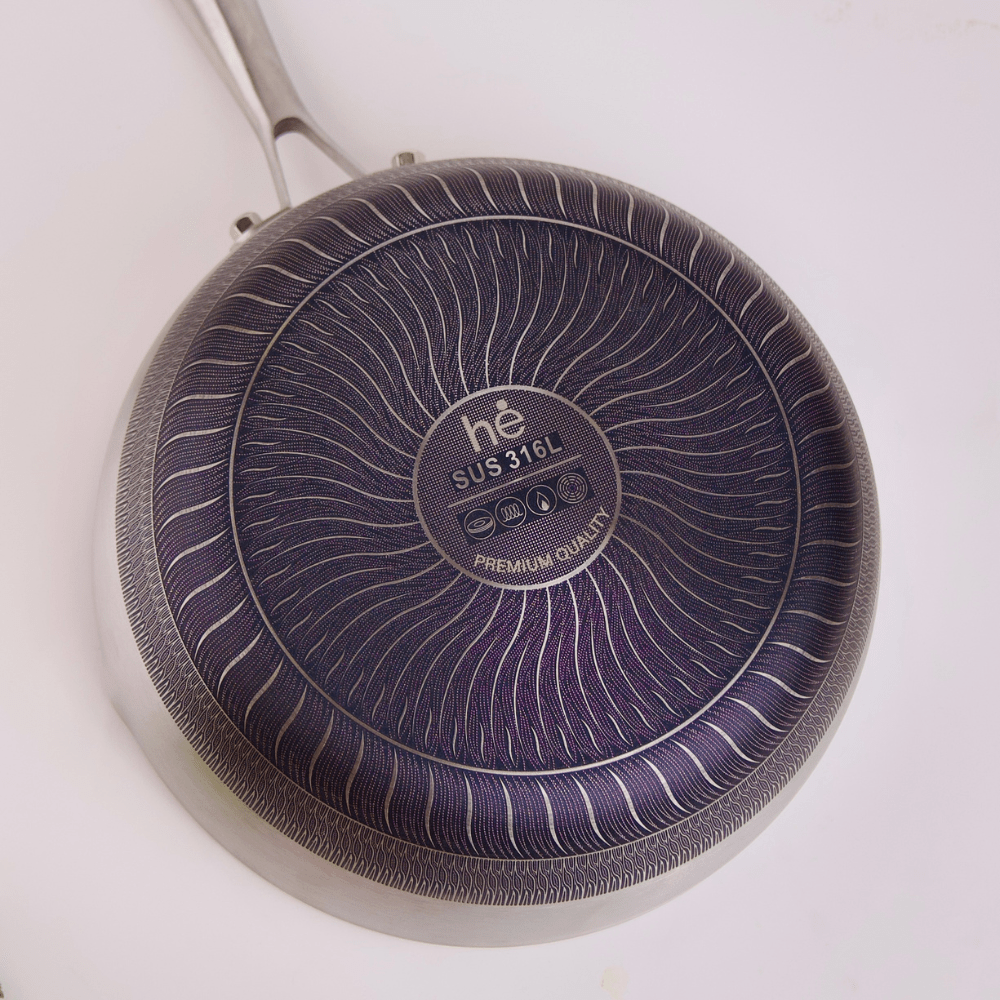 Stainless Steel Honeycomb Non-Stick Frying Pan With Lid(24cm)
