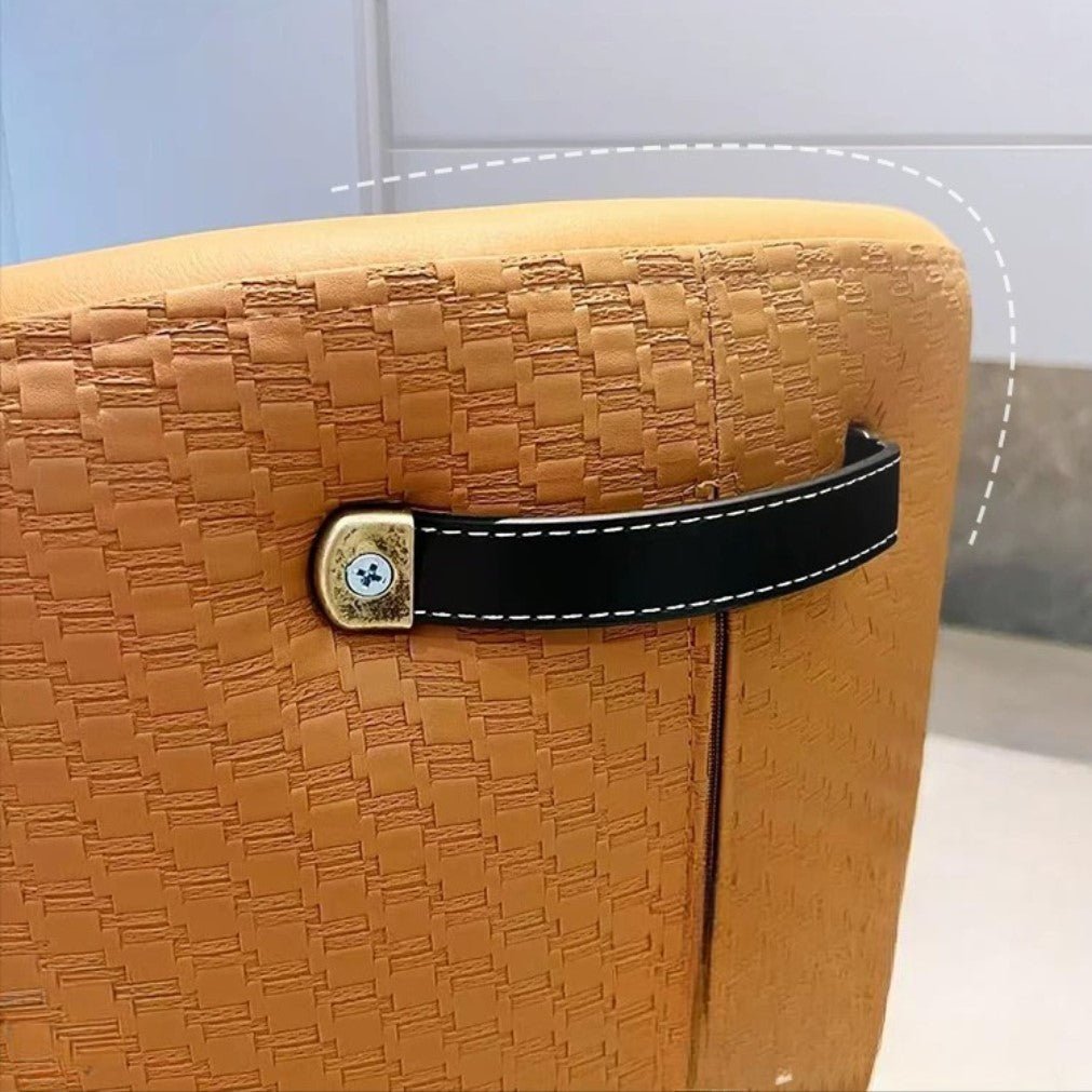 Compact Rolling Low Stool with Back Support