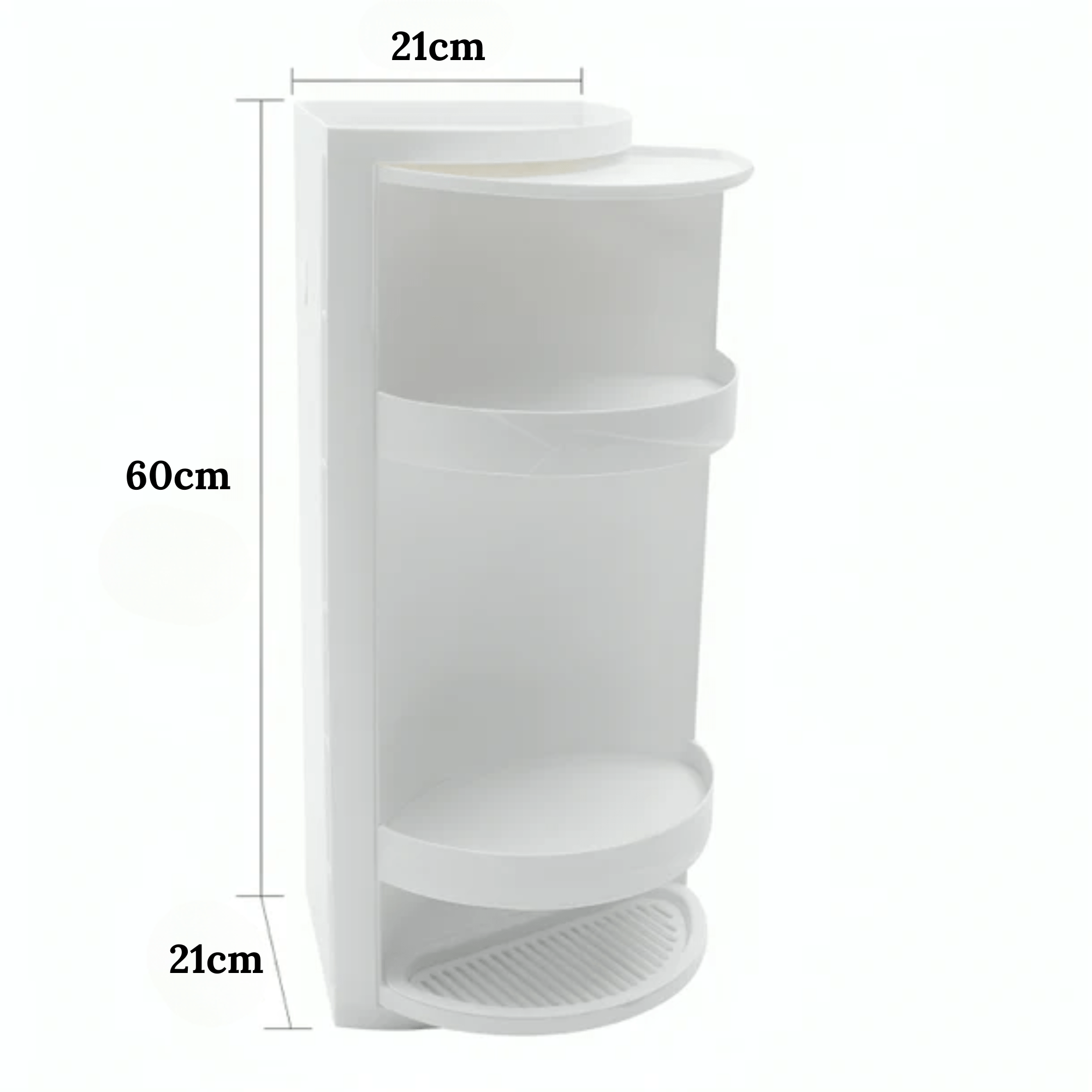 Multifunctional 360° Rotating Triangle 3 Layers Storage Cabinet(60cm)
