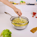 Stainless Steel Honeycomb Non-Stick Frying Pan With Lid(24cm)