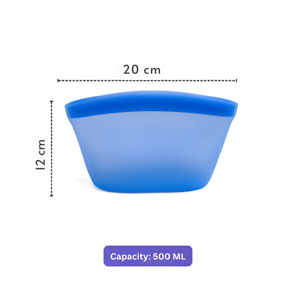 Reusable Silicone Food Storage Bags with Leakproof Airtight Seal