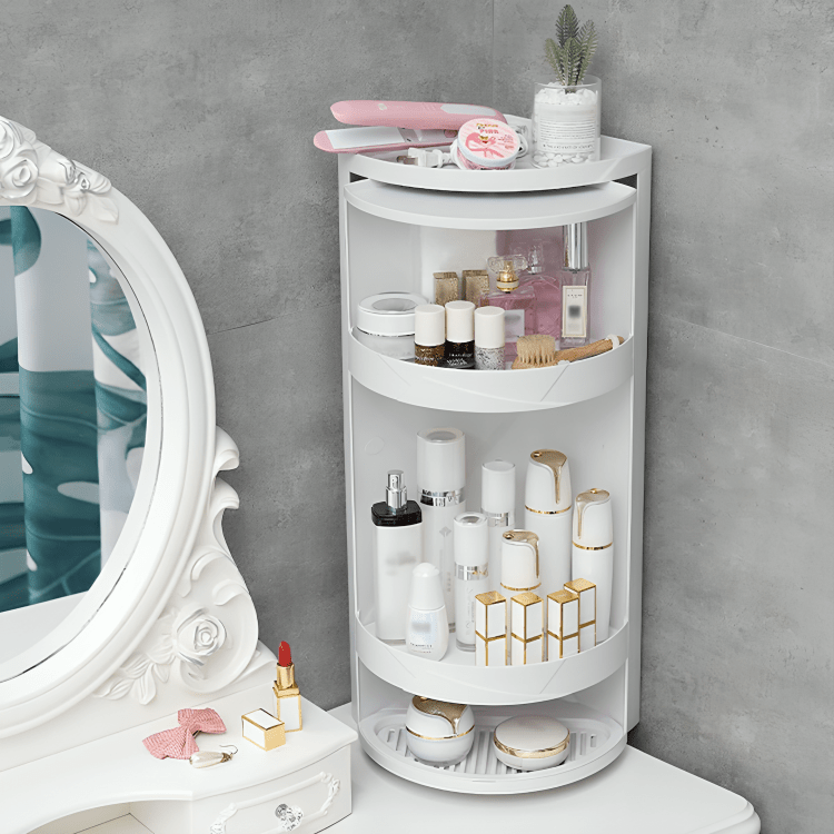 Multifunctional 360° Rotating Triangle 3 Layers Storage Cabinet(60cm)