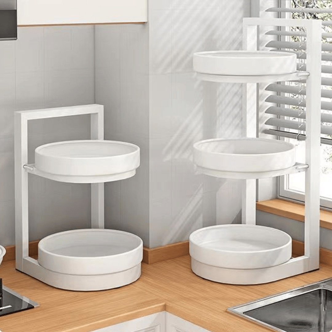 Multi-Layer 360° Rotatable Adjustable Rotatable Corner Spice Rack