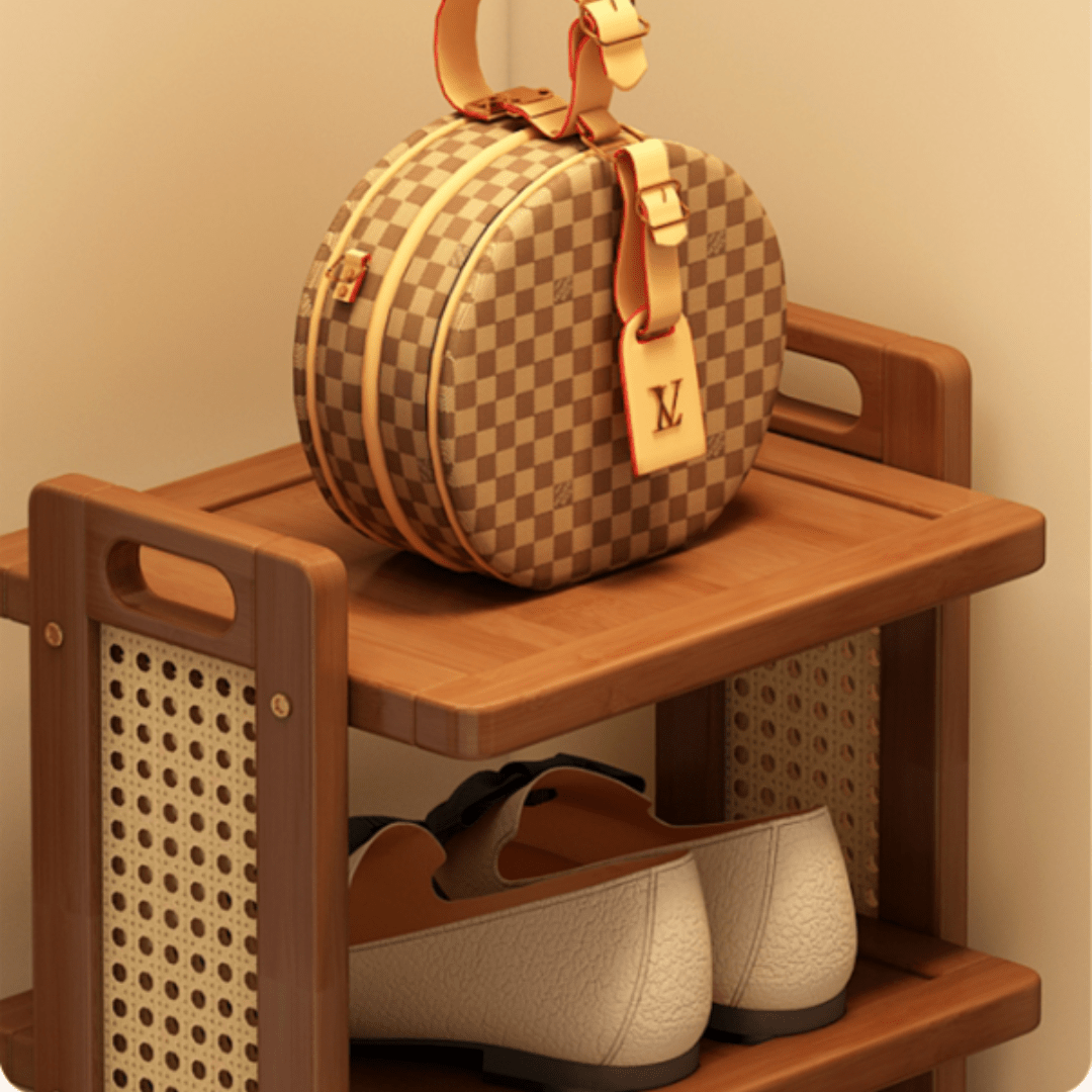 Six-Layer Bamboo Entryway Shoe Storage Rack