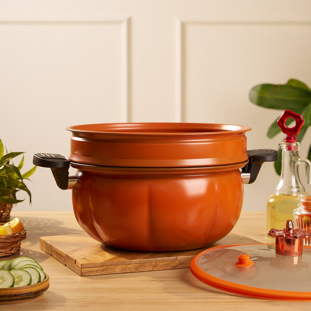 Pumpkin Micro Pressure Pot With Steamer