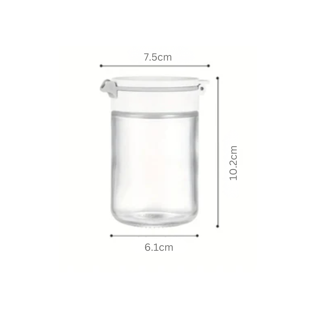 Double Lid Partition Large Opening Seasoning Jar