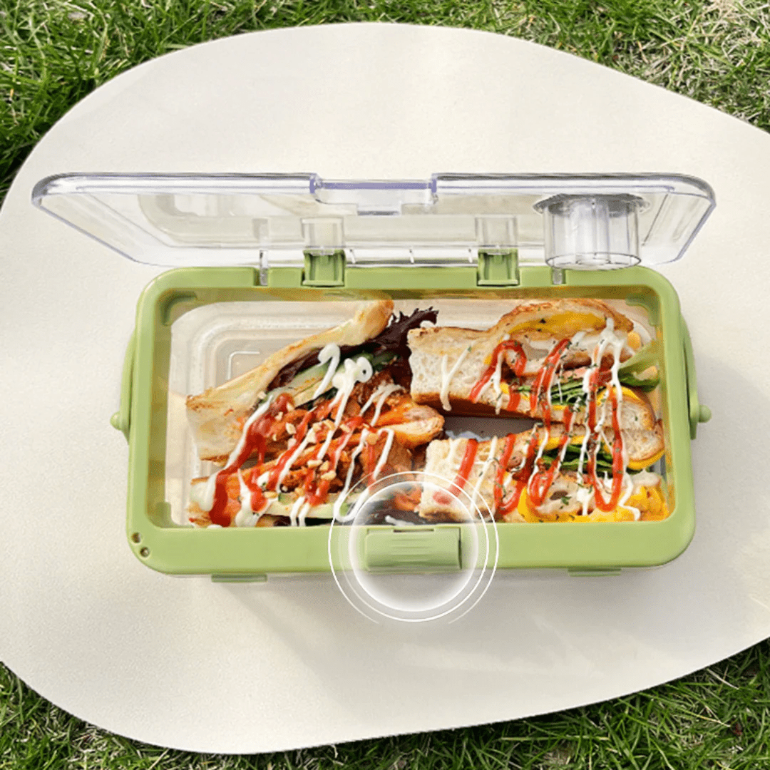 Multi-Purpose Portable Leak-Proof Sealing Crisper Box with Ice Crystals (Green)