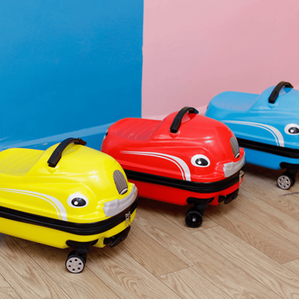 Multi-Functional Car-Shaped Carry-On Trolley Suitcase with Universal Wheels (50x31x33cm)