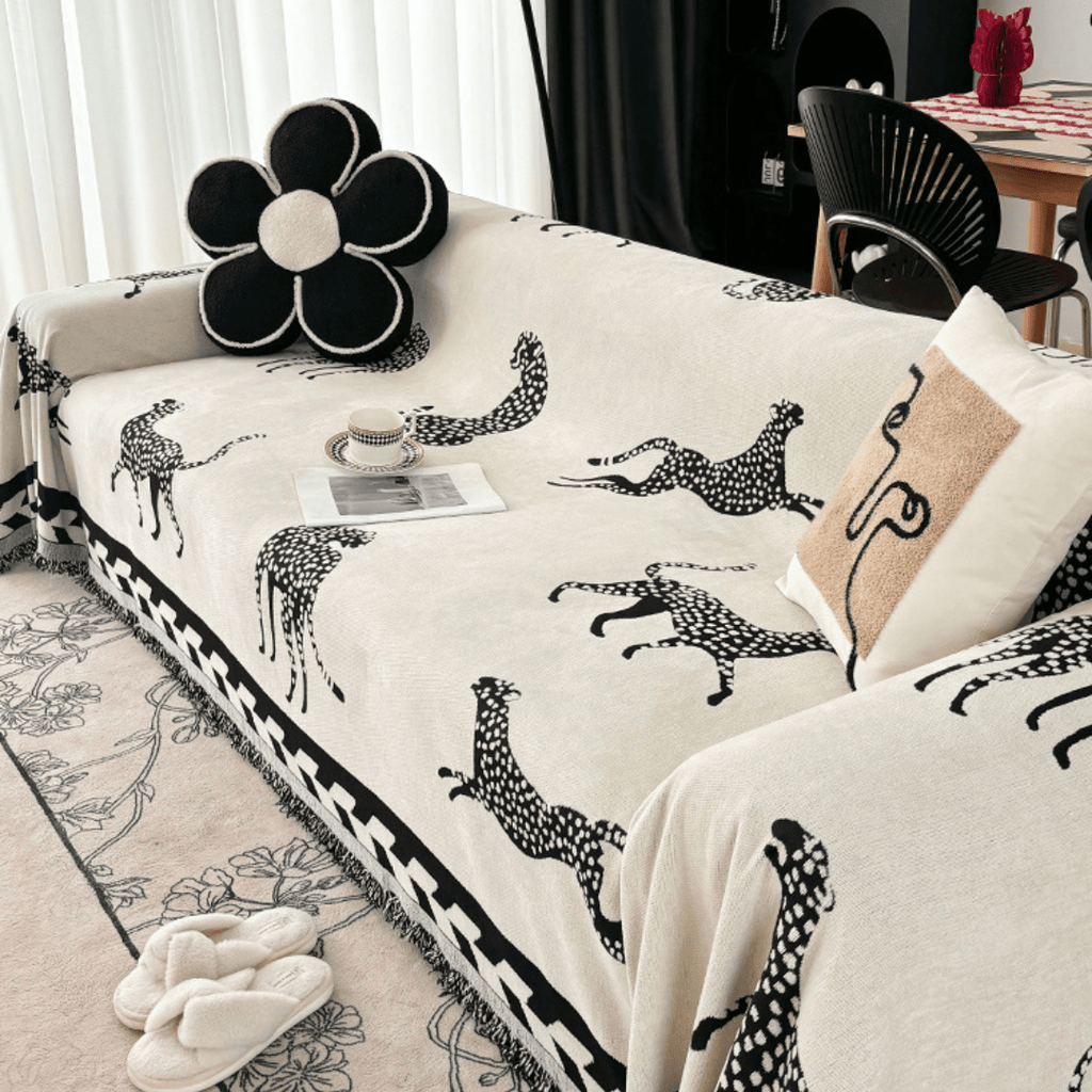 Leopard Print Elegance Elegance Chenille Sofa Cover