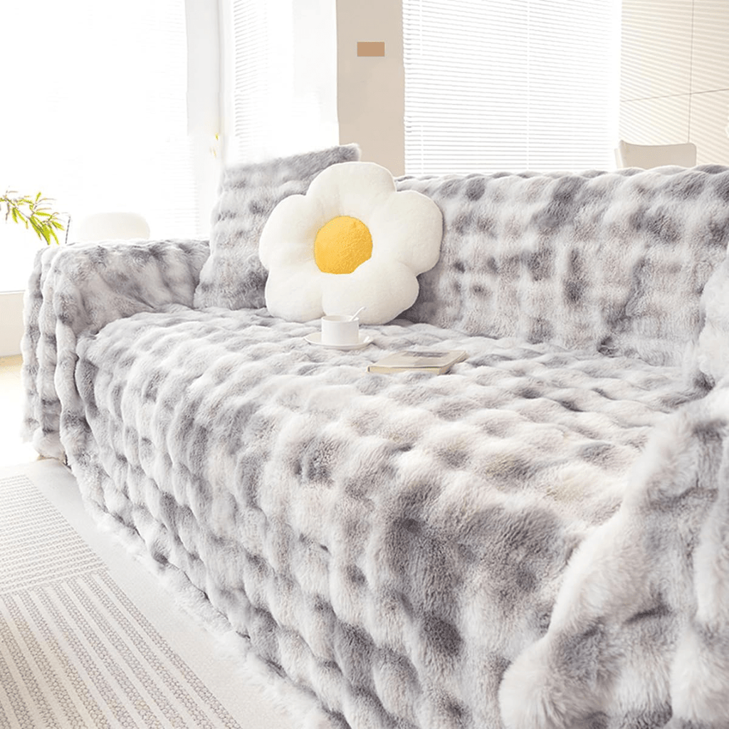 Elegance Chenille Sofa Cover :[EM-SC-23] (Grey)