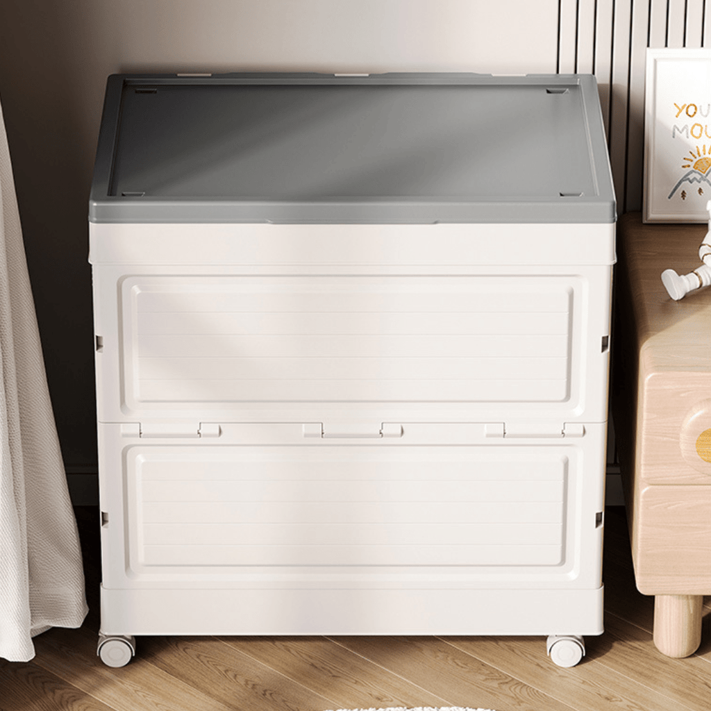 Multi-Purpose Foldable Storage Box With Lid And Wheels